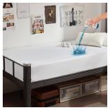 Twin XL Waterproof Mattress Protector Deep Pocket Mattress Cover, Soft Breathable Mattress Pad, Fitted Noiseless Waterproof Bed Cover Stretch to 19\ - Retail: $19in
