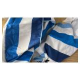 30x60in Quick-dry Microfiber Towel, Blue Stripes -