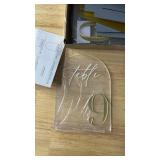 Acrylic Wedding Table Numbers 1-10 -