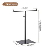 uxcell Purse Display Stand T Shaped Metal 2 Pack Adjustable Handbag Rack Double Hook Holder Necklace Organizer for Home Boutique Store - Black - Retail: $37
