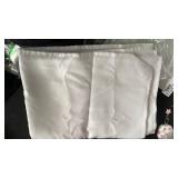 sancua Rectangle Tablecloth - 60 x 84 Inch - Stain and Wrinkle Resistant Washable Polyester Table Cloth, Decorative Fabric Table Cover for Dining Tables, Buffet Parties and Camping, White - Retail: $1