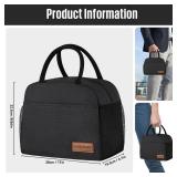 douyadady Lunch Bag WomenMen Lunch Box WomenMen (black) - Retail: $6