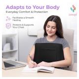 Zomaple Post Mastectomy Pillow, Black  Gentle Chest Protection for Car Rides and Sleep  Reduces Underarm Pressure, Cushions Everyday Bumps, Helps You Relax  Pillow for Mastectomy Recovery Suppor