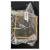 HighFree Vintage Glass Box with Lid - Clear Jewelry Glass Display Box Keepsake Box - Home Decor Decorative Box for Trinket Rings Bracelet (Gold, Small) - Retail: $23
