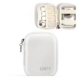 Linpr Digital Camera Case for CAMKORY, KODAK PIXPRO FZ45FZ55, Canon IXUS 285 HS, Lecran, Small Travel Compact Camera Holder with Mesh Pocket for Accessories SD Card (White) - Retail: $10