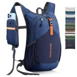 BECOJADDE 20L Small Hiking Backpack for Men Women Foldable Packable Back Pack Ultralight Hiking Daypack for Travel Camping Outdoor, Navy Blue - Retail: $30