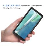 Lanhiem Galaxy Note 20 Case, Built-in Screen Protector with Fingerprint Film Waterproof Dustproof Case, Full Body Heavy Duty Protective Cover for Samsung Galaxy Note 20 6.7 inch (BlackClear) - Retail: