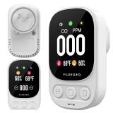 Pildegro 3-in-1 Carbon Monoxide Detector Plug in, Professional 2.1\ LED Plug-and-Play Real-Time CO Monitor with Temp and RH, Premium Portable Travel CO Alarm with 85dB Loud Alarm (WhiteClassic) - Reta