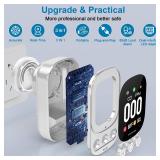 Pildegro 3-in-1 Carbon Monoxide Detector Plug in, Professional 2.1\ LED Plug-and-Play Real-Time CO Monitor with Temp and RH, Premium Portable Travel CO Alarm with 85dB Loud Alarm (WhiteClassic) - Reta