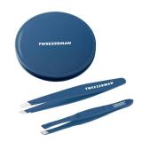 Tweezerman Brow and Lash Set - Compact Mirror, Mini Slant Tweezer and Lash Curler for All Eye Shapes - Retail: $30