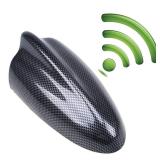 Possbay Universal Car Shark Fin Antenna AMFM Radio Signal Roof Aerial for Auto SUV Truck Offroad with Adhesive Base?Carbon Fiber Black? - Retail: $29