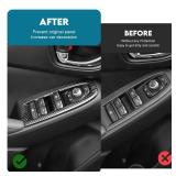 INTGET 4PCS Window Switch Panel Covers for 2024 2025 2026 Subaru CrosstrekImpreza Accessories Carbon Fiber Plastic Window Control Switch Button Cover (4pcs) - Retail: $46