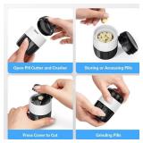 DEPAD 3-in-1 Pill Crusher and Pill Cutter, Pills Crusher Fine Powder with Stainless Steel Grinding Head, Pil Grinder with Storage for Tablets, Cutter Splitter for Small and Tiny Pills - Retail: $10