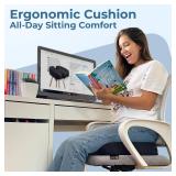 Seat Cushion for Office Chairs - Fits 18\x14\in Seats, Tailbone, Coccyx Pain Relief - Butt, Pressure and Sciatica Relief - Gaming, Wheelchair, Car and Desk Pillow, Black - Retail: $26in