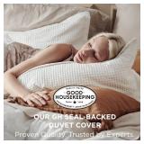 Bedsure Cotton Duvet Cover Set - 100% Cotton Waffle Weave Coconut White Duvet Cover California King Size, GentleSoft and Breathable Cal King Bedding Set for All Season, 3 Pieces, 104\x98\in - Retail