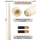 Retisee 100 Pcs 11 Inch Flameless Taper Candles LED Candles Bulk Battery Operated Taper Candle Flickering LED Candlesticks for Halloween Christmas Birthday Wedding Party Decor (Classic Style) - Retail