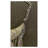 Vintage Boho Statement Necklace with Feather Tassels - Retail: $45