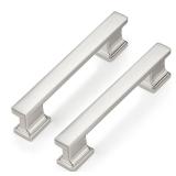 Probrico 5 Pack 3 34 Brushed Nickel Cabinet Pulls, Satin Nickel Cabinet Handles, Heavy-Duty Drawer Pulls for Dresser Hardware, Corrosion-Resistant Handles for Cabinets and Drawers - Retail: $24