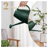Watering Can for Indoor Outdoor Plants, Modern Small Watering Cans with Removable Nozzle, Long Spout Watering Can for Indoor Bonsai Plants Garden Flowers 12 Gallon 1.8L 60OZ (Dark Green) - Retail: $13