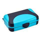LockerMate Itfts Academic Hard Pencil Case, Durable Plastic Pencil Box, Kid-Friendly Design, Blue and Black - Retail: $10