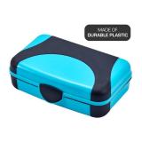 LockerMate Itfts Academic Hard Pencil Case, Durable Plastic Pencil Box, Kid-Friendly Design, Blue and Black - Retail: $10
