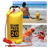 CALPALMY 2-in-1 Sand Anchor for Small Boats, Power Watercrafts, Canoes and Kayaks | Waterproof Dry Bag for Hiking, Camping, Water Sports, Kayaking, Boating, Surfing and Tubing - Retail: $20