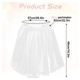 Lusofie Chair Tulle Tutu, 3 Layer Veil Fluffy Chair Skirt Chair Cover Cloak for Wedding, Baby Shower Party Decoration(White, 20 x 20) - Retail: $10
