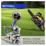MOTOALL PP4218A C1M-W26 Carburetor for Poulan Pro PP4218 PR4218 PP4218AVX PP4018 Chainsaw P3314 PP3516AVX P3416 PP3816 18 35cc 42cc Carb for Walbro 0402 WTA30 for Craftsman 358.350990 358.341900 -