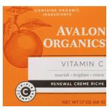Avalon Organics Skin Moisturizer with Vitamin C, 1.7 Oz, Dermatologist Tested, Plant-Based Formula, Cruelty-Free - Retail: $18