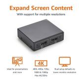 Amazon Basics HDMI Splitter 1 in 2 Out, 4K@30Hz for Dual Monitors, Mirror Only, Black - Retail: $9