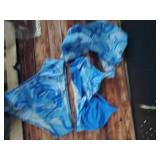 Girls Swimsuits Size 14-16,Bathing Suits for Teens Tropical Floral Twist Cross Bikini Set Girlsft Swimwear with Cover Up Skirt Dark Blue - Retail: $10