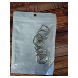 HINZIC 9 Pack D Ring Spring Key Hooks Keyring Clip Buckles Clasp Clamps for Belt Backpacks Handbag Purse Strap- Silver - Retail: $10