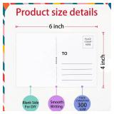 Erewa 25 Pieces Blank Postcards for Mailing 4x6 Inches, Printable Heavyweight Paper Cards 14pt300gsm for DIY Thank You Cards, Greeting Cards Birthday Card and More(White) - Retail: $5