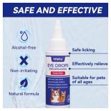 Wellix PET Dog Eye Drops, Eye Drops for DogsandCats, Dog Eye Infection Treatment to Soothe Eye Allergy, Soothe Dry Eyes Pink Eyes, Dog Tear Stain Cleaner-60ml - Retail: $18