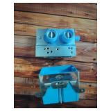 New Blue Plastic Electrical Junction Box with Mounting Bracket - Retail: $3
