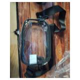 Handy Laundry Clear Tote Bag Stadium Approved -Perfect Clear Bag for Work, Sports Games and Concerts. Meets Stadium Tournament Guidelines. (Black) - Retail: $8