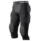 COOLOMG Youth Boys 7 Pad Football Girdle with Cup Pocket,Knee Pads,Integrated Hip, Tailbone, Thigh Pads Black M - Retail: $45