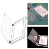 VUFVOID Acrylic Stamp Platform, Transparent Easy Stamp Platform Tool with Grid Lines, Scrapbook Craft Stamping ?Tool for Scrapbooking Crafts Card Making?Stamp Blocks with Measurements
