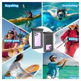 Waterproof Phone Pouch,IPX8 Universal Waterproof Case Underwater Dry Bag Compatible to iPhone 15 13 12 Pro Max SE2 11 Pro XR X 8 7 6s Plus Galaxy S21 S10 Note 10 Google Pixel Up to 8.2\ (Teal) - Retai