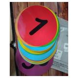 Outus 30 Pieces 6 Inch Classroom Floor Stickers Multicolor Classroom Spots for Line up Markers Self Adhesive Vinyl Stickers for Preschool Kindergarten Students Kids (Multicolor, Number Style) - Retail