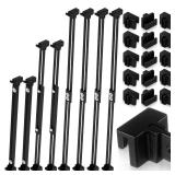 Humyoun 24 Pcs Metal Adjustable File Cabinet Rails Set Include 16 Hanging File Rail Clips 8 Cabinet Dividers Bars Suitable for Cabinets with Drawer Thickness Less Than 18 Inch(Black,10-18.5 Inch) - Re