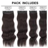Vigorous Dark Brown Hair Extension 24InchLong Clip in Hair Extensions 4Pcs Thick Long Wavy Synthetic Hairpieces for Women - Retail: $23