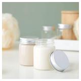 Juvale Mini Glass Spice Jars with Lids - 1.7 oz, Clear Art Deco, 5-Pack - Glass Craft Jars with Lids for Spices, Jams and Crafts - Retail: $11