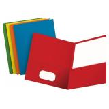 Oxford Two-Pocket Folders, Assorted Colors, Letter Size, 25 per box (57513) - Retail: $12