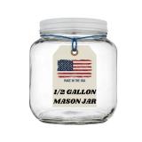 Half Gallon Glass Large Mason Jar Wide Mouth with Airtight Metal Lid - 12 Gallon (64oz) Capacity - Pickling, Storing and Canning- BPA-Free Dishwasher Safe- By Kitchentoolz - Made in USA - Retail: $22