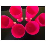 Teenyyou Plastic Wine Glasses Set of 6, 16 oz Goblet Acrylic Plastic Reusable Unbreakable Wine Cups for Bachelorette Wedding Bridal Shower Birthday Party(Pink) - Retail: $20
