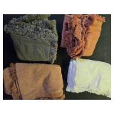 MIULEE Fall Decorative Couch Pillow Covers Neutral Linen Fringe Throw Pillows Set of 4 Soft Rustic Cushions Boho Farmhouse Pillowcases for Bed Sofa Living Room Home Decor 20x20 Inch BeigeBrownGreen - 