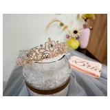 JETKONG 3 Pcs Bachelorette Party Decorations Bridal Shower Crown, Bride to Be SashandVeil for Women Bachelorette Party Gifts, Bachelorette Party Supplies, Gifts, Favors (Rose Gold) - Retail: $13
