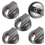 [Upgraded] Full Real Metal DG64-00473B Black Long Lasting Range Oven Stove Knobs 5 Pack Top Burner Control Dial Knob Oven Replacement Compatible with Sam-Sung Range Oven - Retail: $10,272