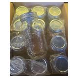 Ball Regular Mouth Mason Jars 32 oz. (12 Pack) - Pint Size Jars with Airtight Lids and Bands for Canning, Fermenting, Pickling, Meal Prep or DIY Decors and Projects Bundled with Peaknip Jar Opener - R
